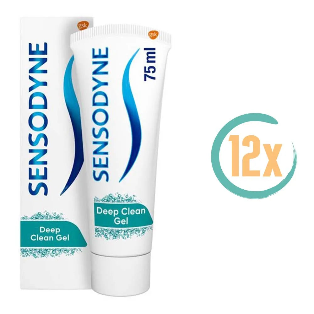 12x Sensodyne Deep Clean Gel Tandpasta 75ml