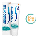 12x Sensodyne Deep Clean Gel Tandpasta 75ml