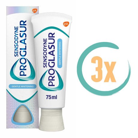 3x Sensodyne Tandpasta Proglasur Gentle Whitening 75ml, VoordeligInslaan.nl