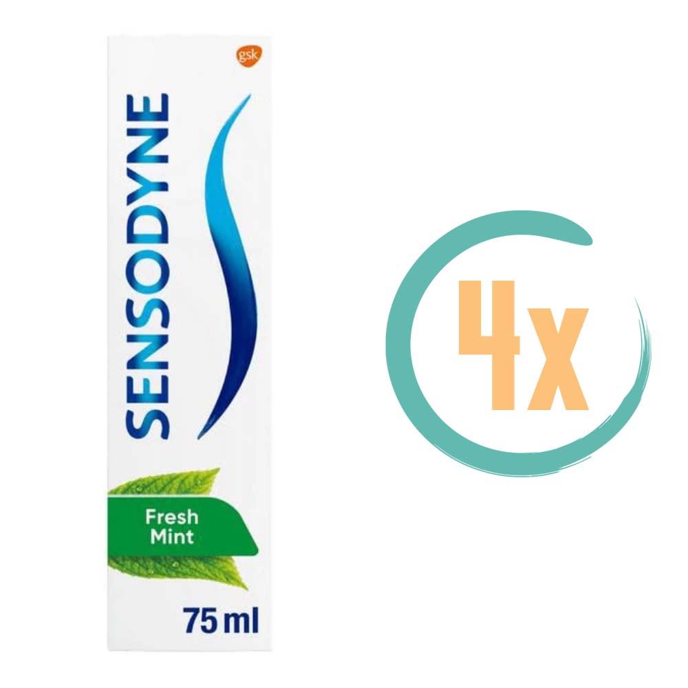 4x Sensodyne Tandpasta Fresh Mint 75ml, VoordeligInslaan.nl