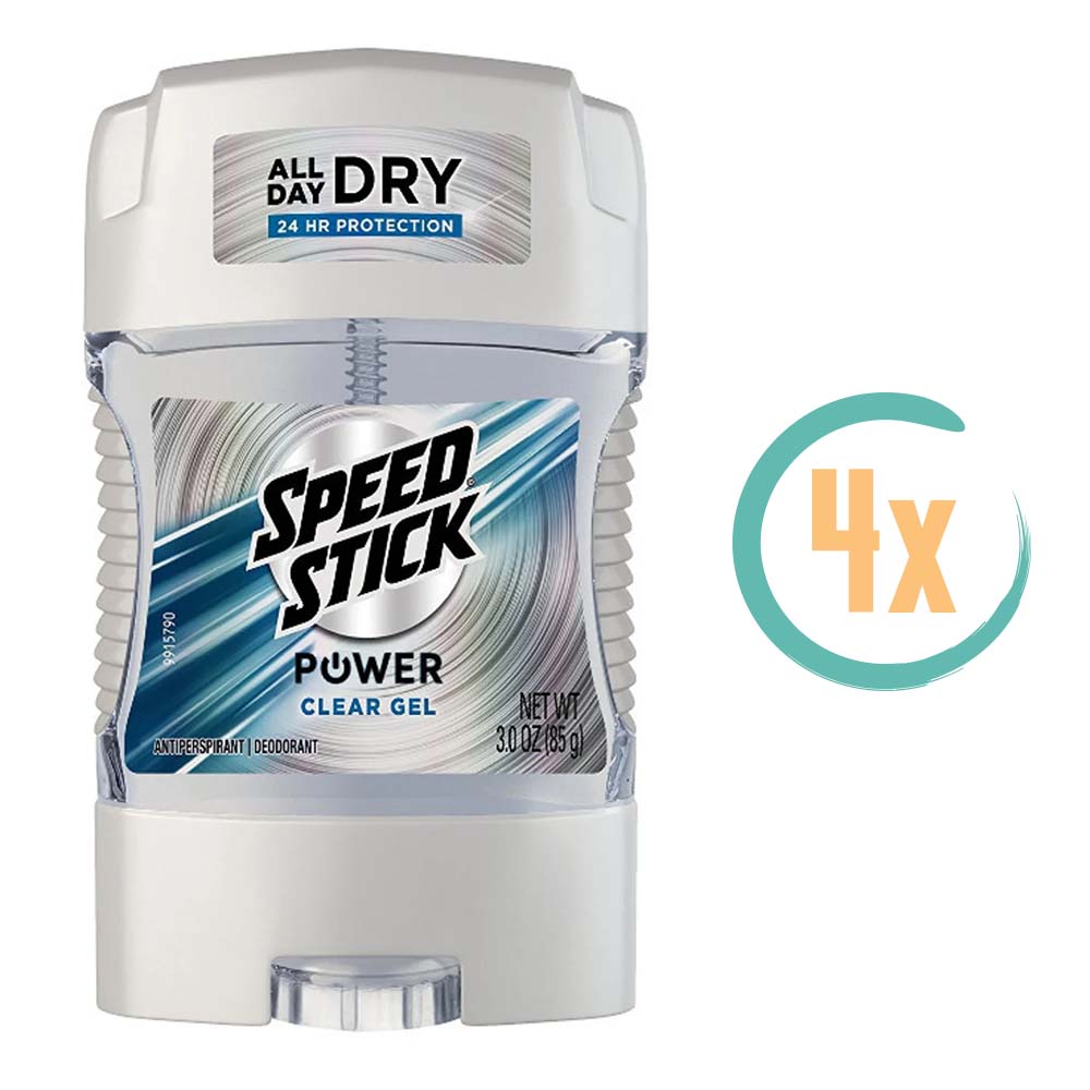 4x Speed Stick Men Power Clear Gel Deostick 85gr