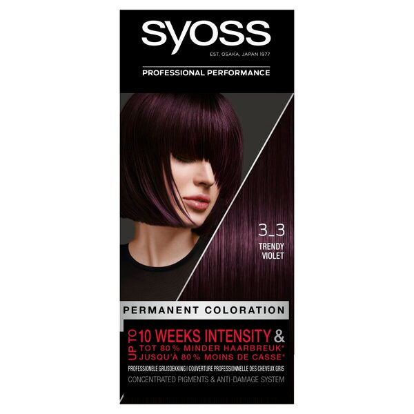 3x Syoss Haarverf 3_3 Trendy Violet, VoordeligInslaan.nl