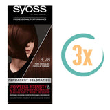 3x Syoss Haarverf 3_28 Pure Chocolade, VoordeligInslaan.nl