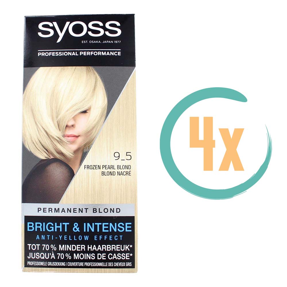 4x Syoss Haarverf 9_5 Frozen Pearl Blond, VoordeligInslaan.nl