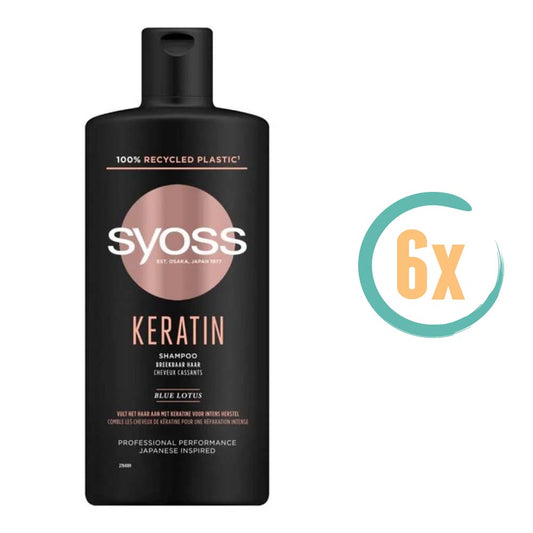 6x Syoss Keratin Shampoo 440ml