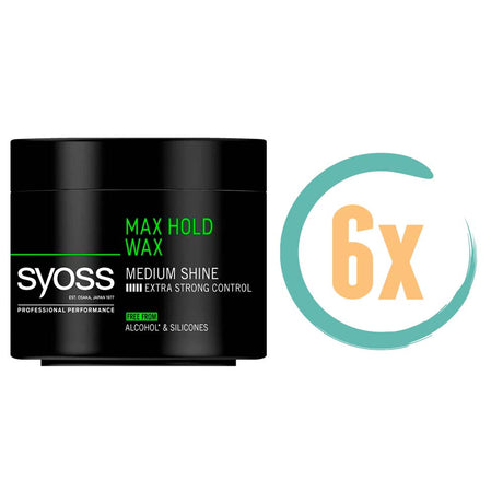 6x Syoss Max Hold Wax 150ml, VoordeligInslaan.nl