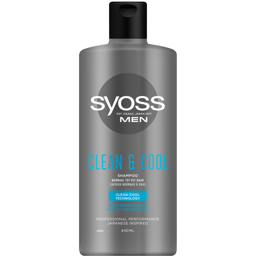 6x Syoss Men Clean & Cool Shampoo 440ml