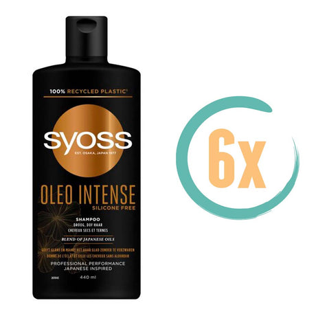 6x Syoss Oleo Intense Shampoo 440ml, VoordeligInslaan.nl