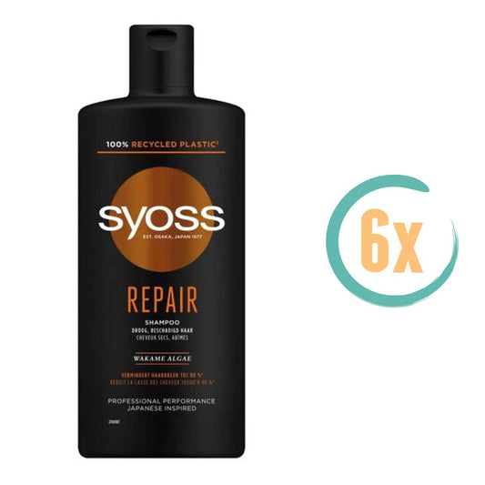 6x Syoss Repair Shampoo 440ml