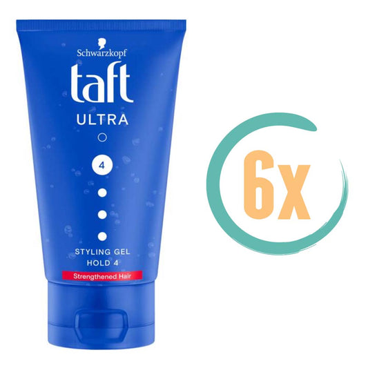 6x Taft Ultra Styling Gel 150ml