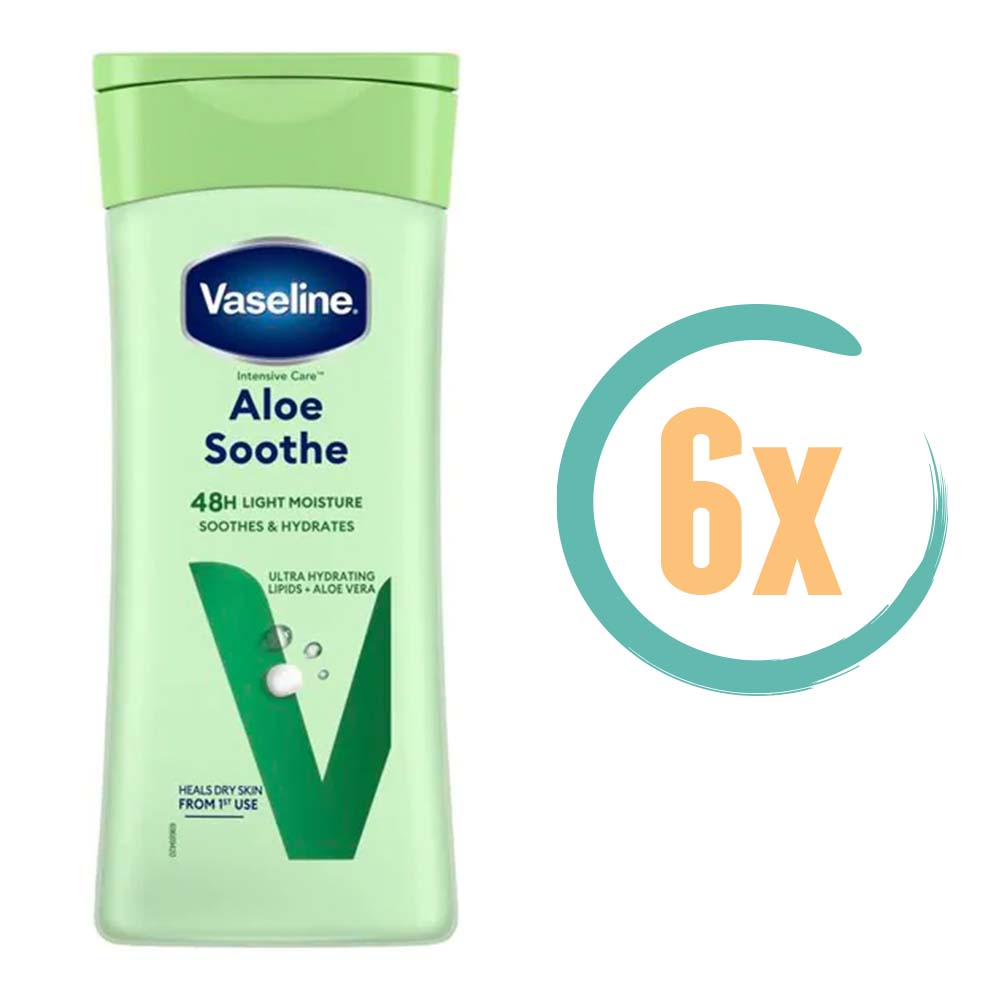 6x Vaseline Aloë Vera Bodylotion 400ml, VoordeligInslaan.nl