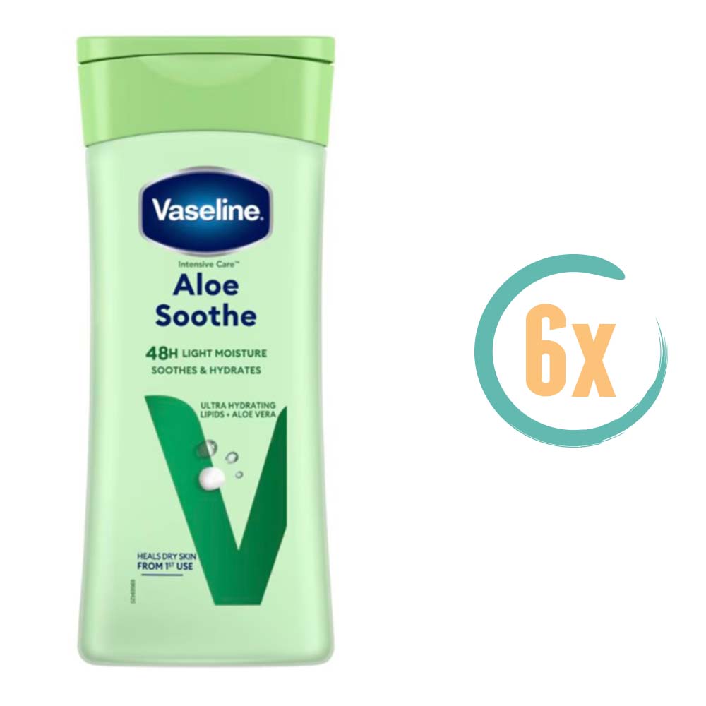 6x Vaseline Aloë Vera Bodylotion 200ml