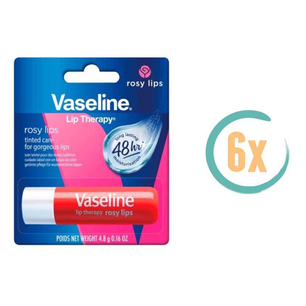 6x Vaseline Lipcare Rosy Lips Stick 4.8gr