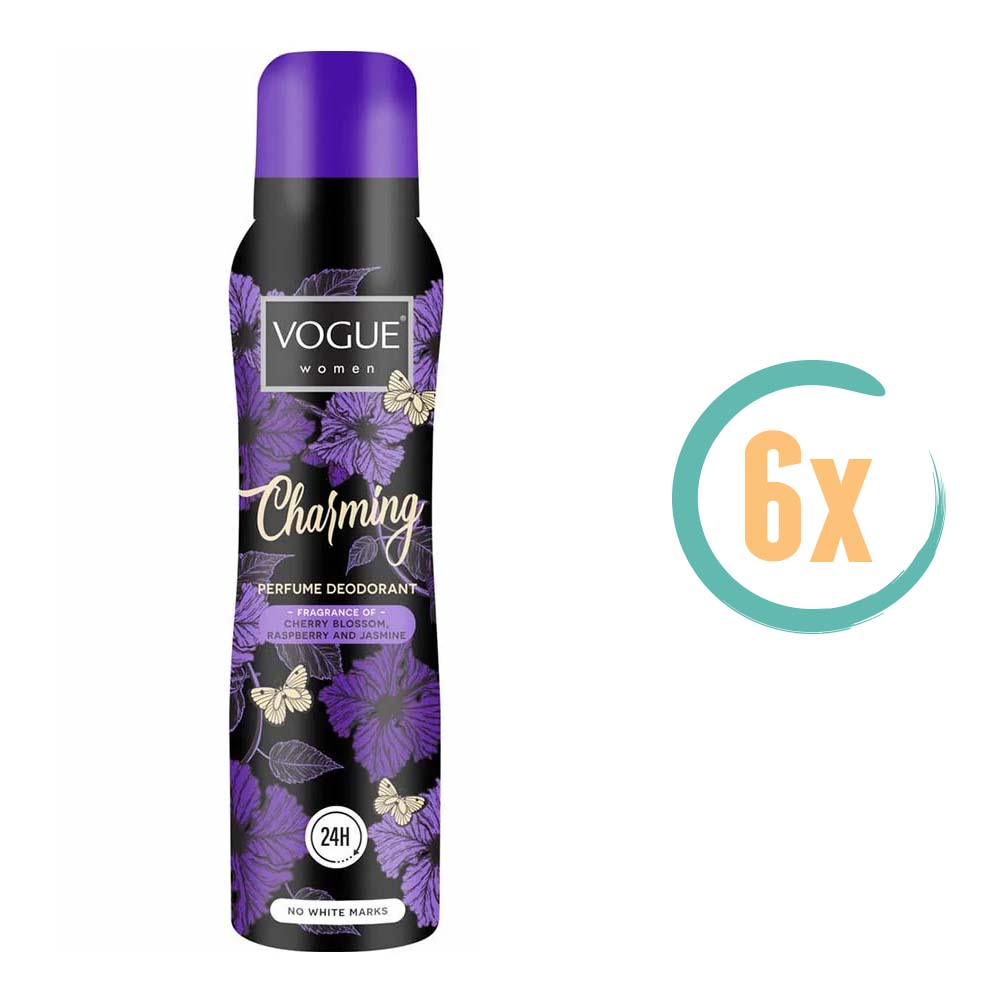 6x Vogue Charming Deospray 150ml