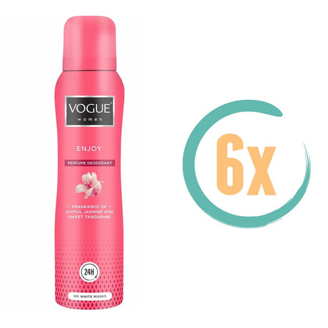 6x Vogue Enjoy Deospray 150ml, VoordeligInslaan.nl