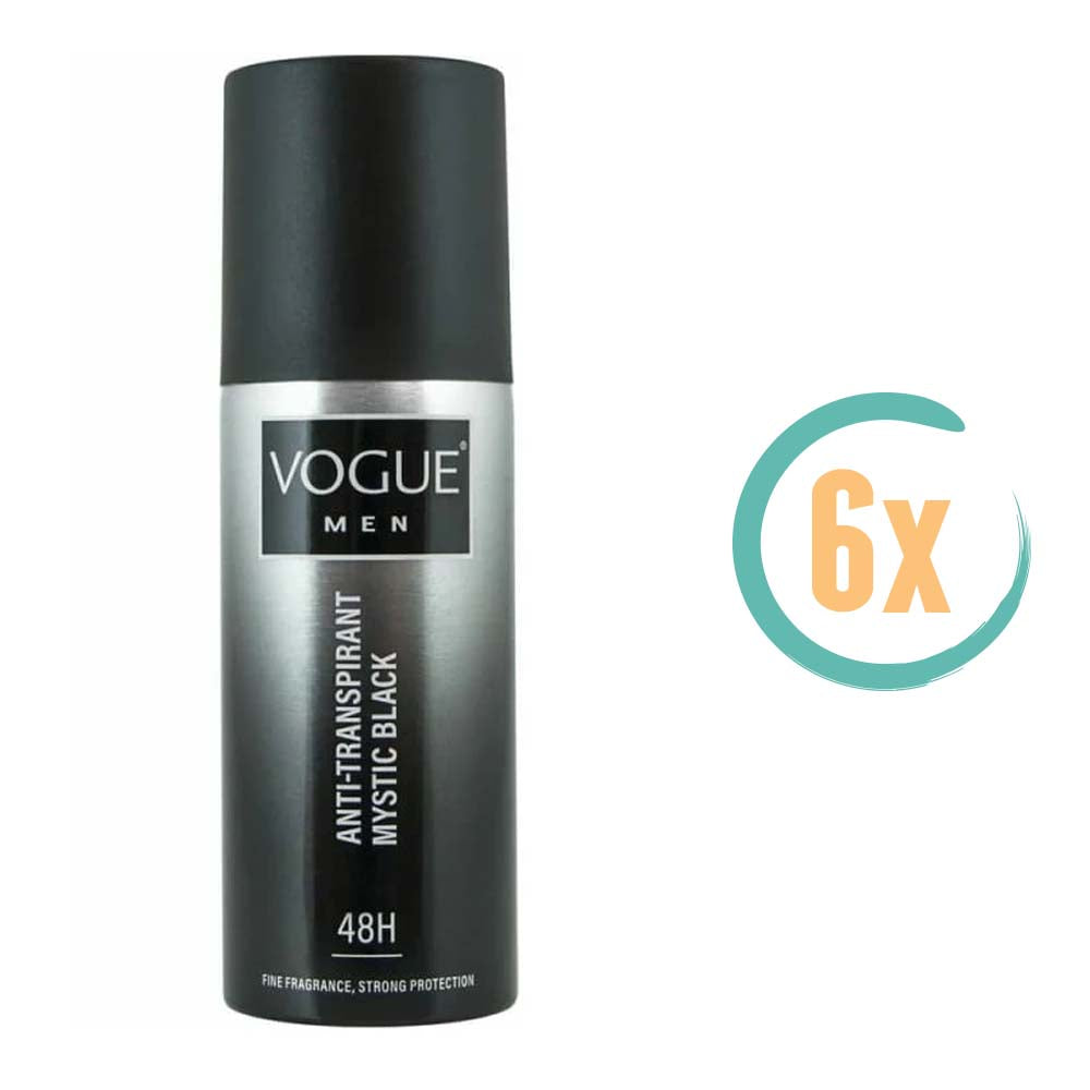 6x Vogue Mystic Black Deospray 150ml