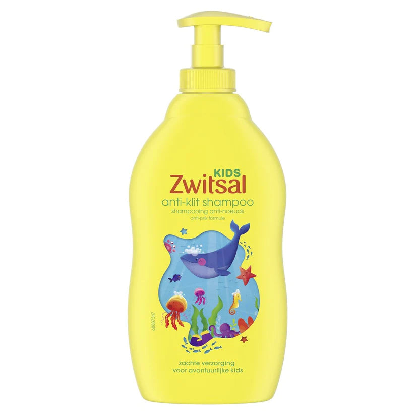 6x Zwitsal Kids Anti Klit Shampoo 400ml, VoordeligInslaan.nl