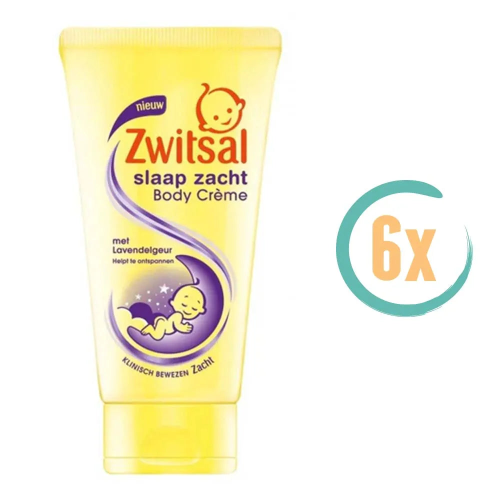 6x Zwitsal Slaap Zacht Lavendel Bodycrème 150ml