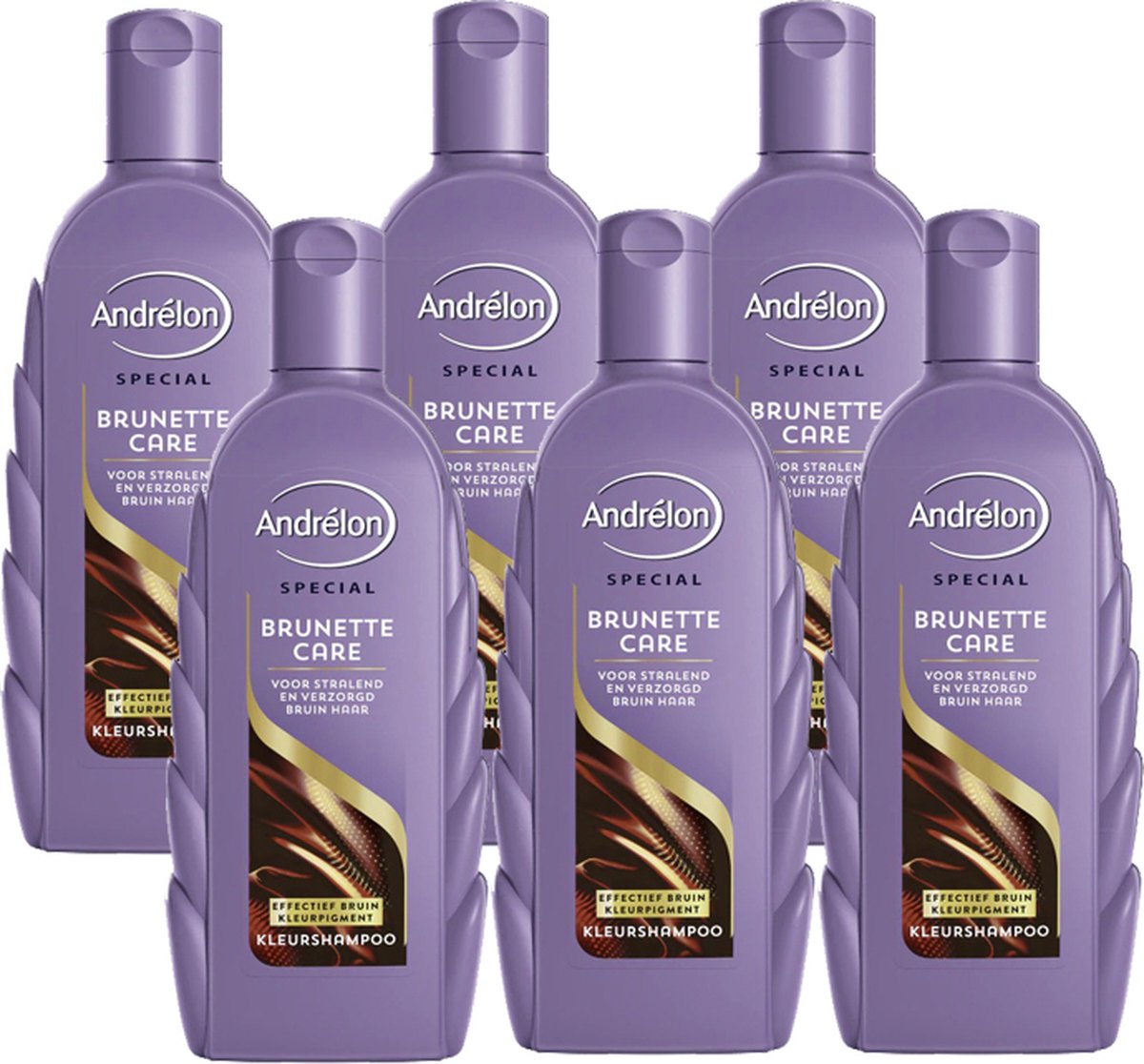 6x Andrelon Brunette Care Kleurshampoo 300ml, VoordeligInslaan.nl