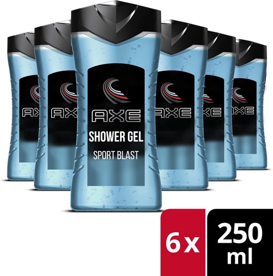 6x Axe Sport Blast 3in1 Douchegel 250ml