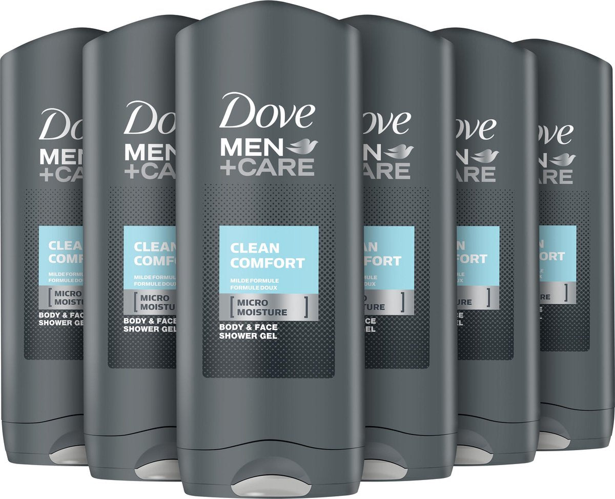 6x Dove Men Clean Comfort Douchegel 250ml