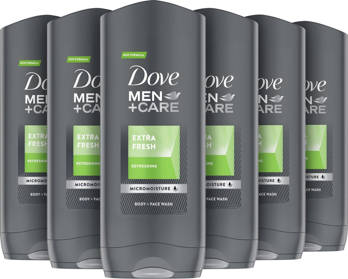 6x Dove Extra Fresh Douchegel 400ml, VoordeligInslaan.nl