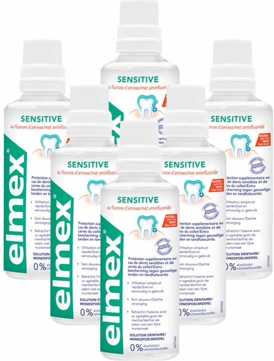 6x Elmex Sensitive Mondspoeling 400ml, VoordeligInslaan.nl