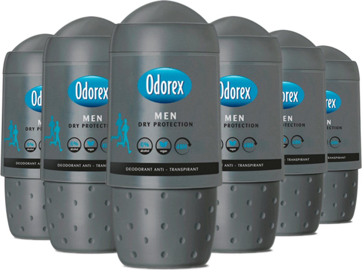 6x Odorex Dry Protection Deoroller 50ml, VoordeligInslaan.nl