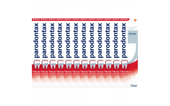 12x Parodontax Tandpasta Whitening 75ml, VoordeligInslaan.nl