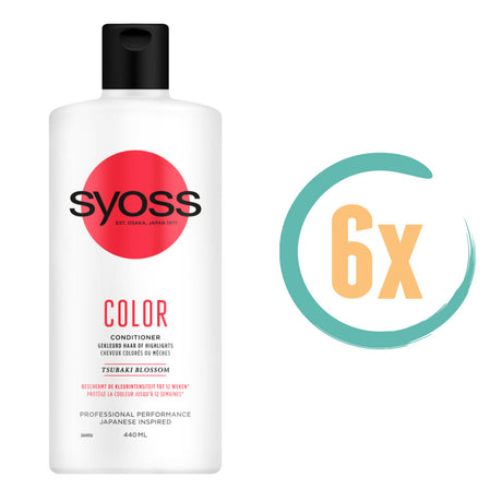 6x Syoss Color Conditioner 440ml, VoordeligInslaan.nl