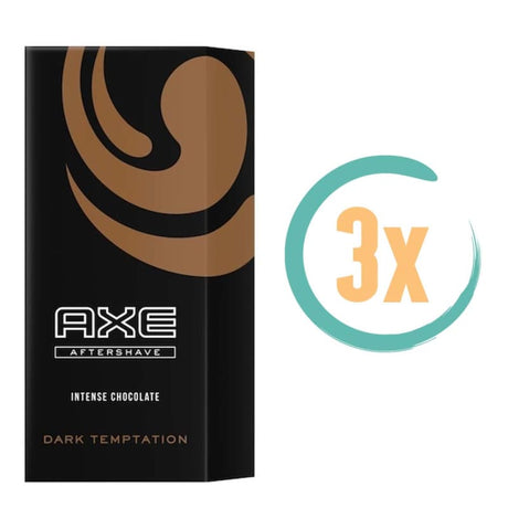 3x Axe Dark Temptation Aftershave 100ml - Aftershaves