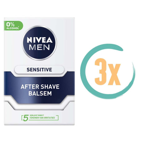 3x Nivea Men Sensitive Aftershave Balsem 100ml