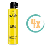 4x Got2b Glued Extreme Freeze Haarspray 300ml - Haargel -lak