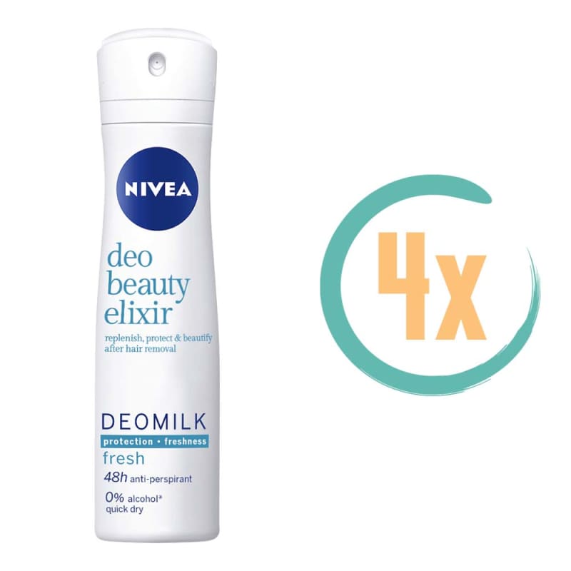 4x Nivea Beauty Elixir Deospray 150ml