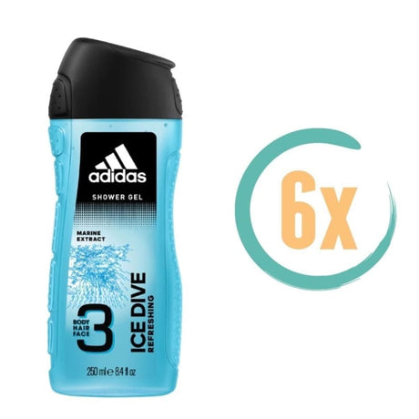 6x Adidas Ice Dive Douchegel 250 ml