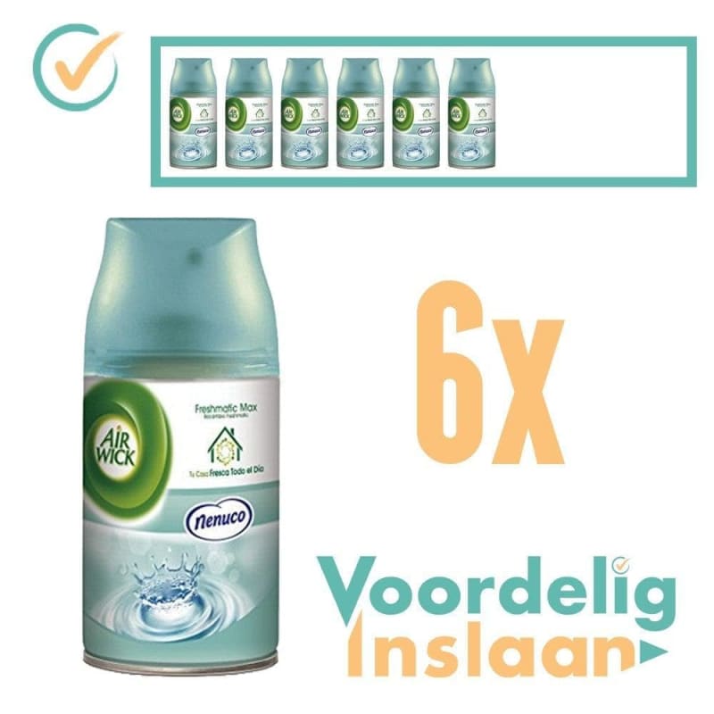 6x Airwick Freshmatic navulling Nenuco - Luchtverfrissers