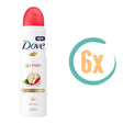 6x Dove Apple & White Tea Deospray 150ml - Deodorant voor