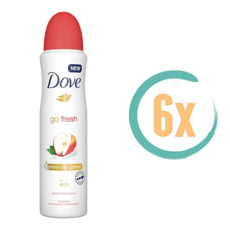 6x Dove Apple & White Tea Deospray 250ml - Deodorant voor