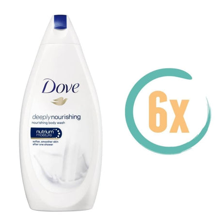 6x Dove Deeply Nourishing Douchecrème 500ml - Douchegel