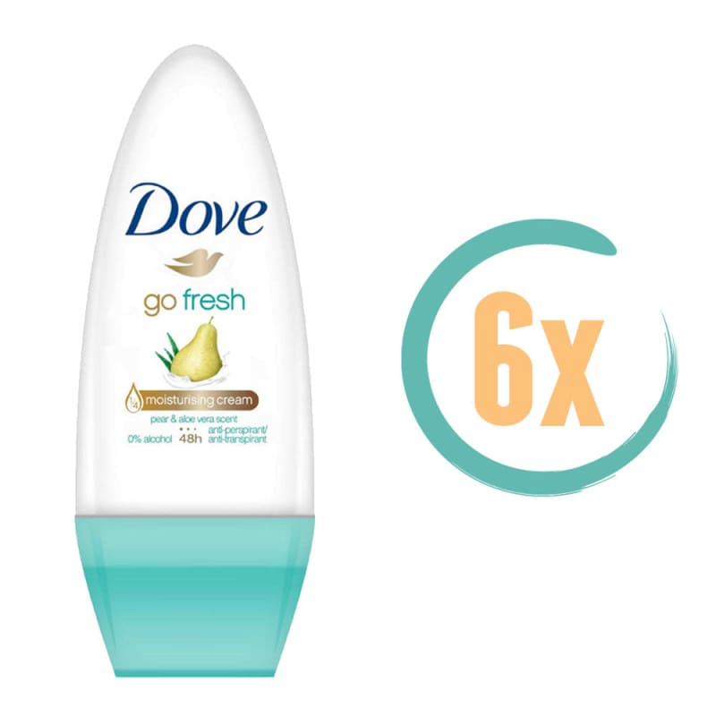 6x Dove Go Fresh Pear & Aloe Vera Deoroller 50ml - Deodorant