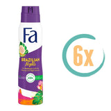 6x Fa Brazilian Nights Deospray 150ml