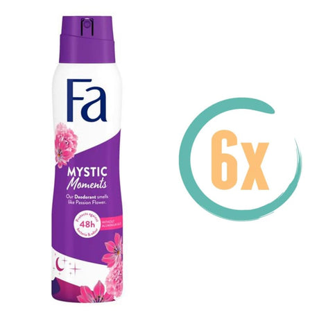 6x Fa Mystic Moments Deospray 150ml