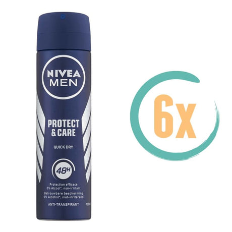 6x Nivea Protect & Care Deospray 150ml - Deodorant