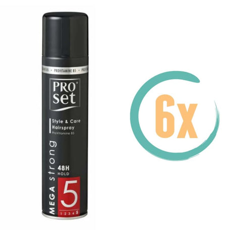 6x Proset Haarspray Mega Strong 300ml - Haarlak