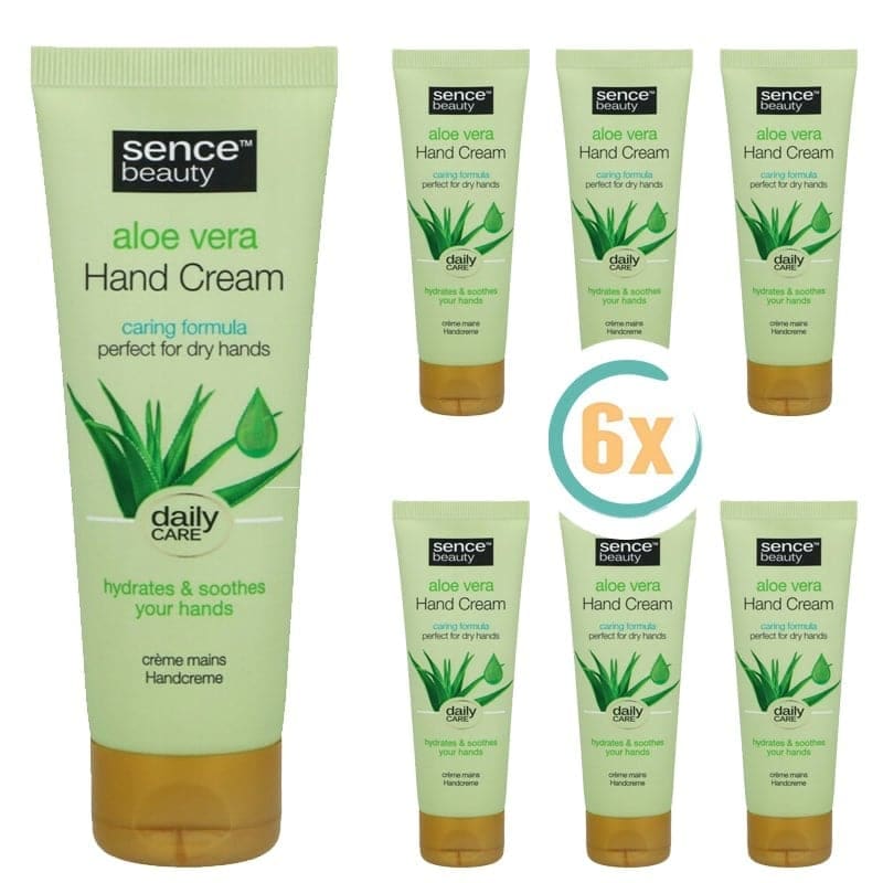 6x Sencebeauty Aloë Vera Handcrème 75ml - Handcreme