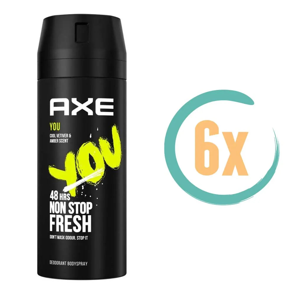 6x Axe You Deospray 150ml