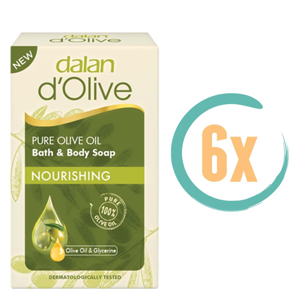 6x Dalan d'Olive Zeepstuk 200gr, VoordeligInslaan.nl