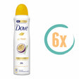 6x Dove Go Fresh Passievrucht & Citroengras Deospray 150ml, VoordeligInslaan.nl