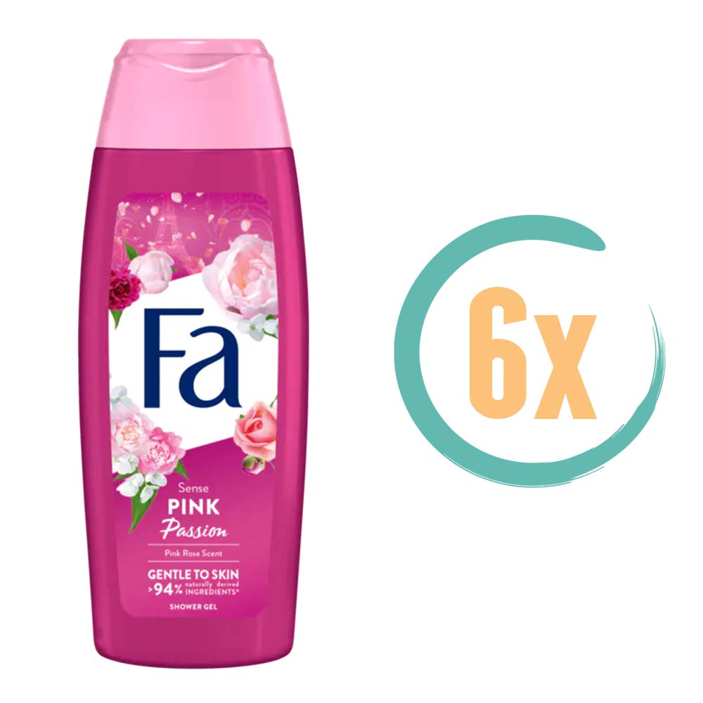 6x Fa Pink Passion Douchegel 250ml, VoordeligInslaan.nl