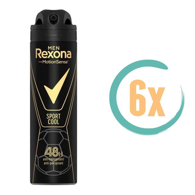 6x Rexona Sport Cool Deospray 150ml, VoordeligInslaan.nl